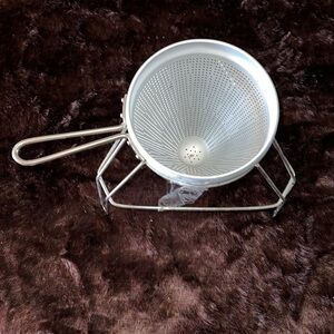 ALUMINUM Canning Strainer Cone Sieve Food Mill 2 Piece Set